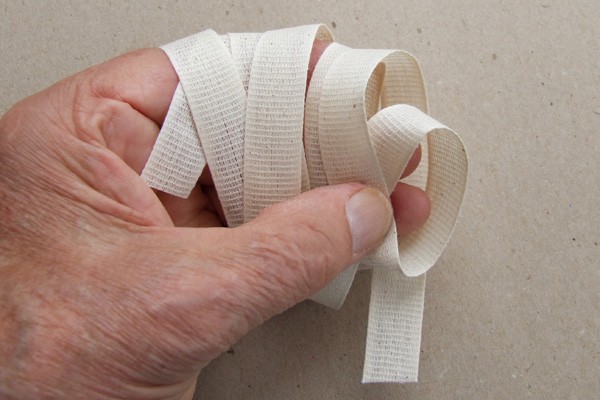 Cotton bookbinding tapes ~ unbleached ~ stiffened